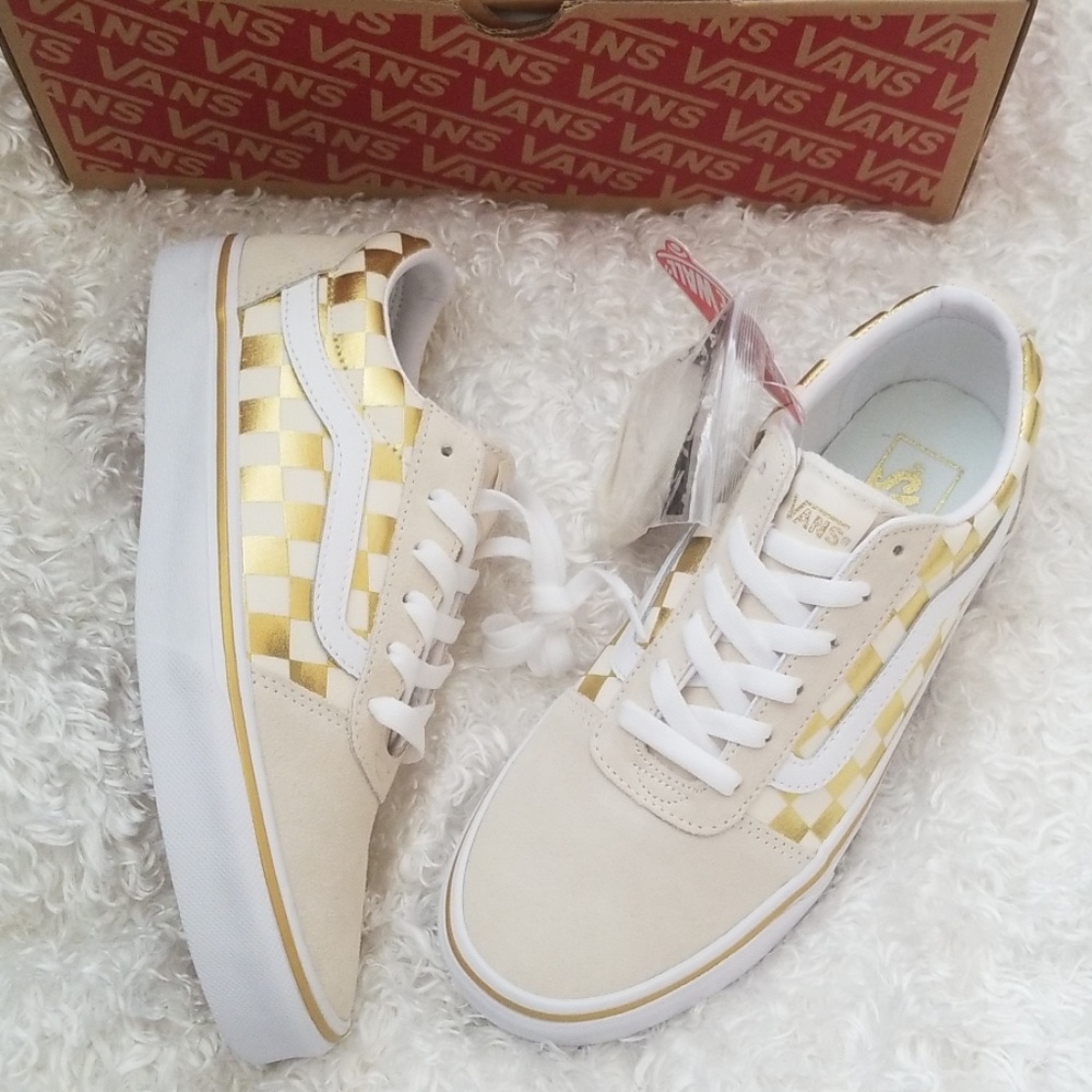 NWT Last One! Vans Leather Suede Checkered Board - Picture 2 of 6